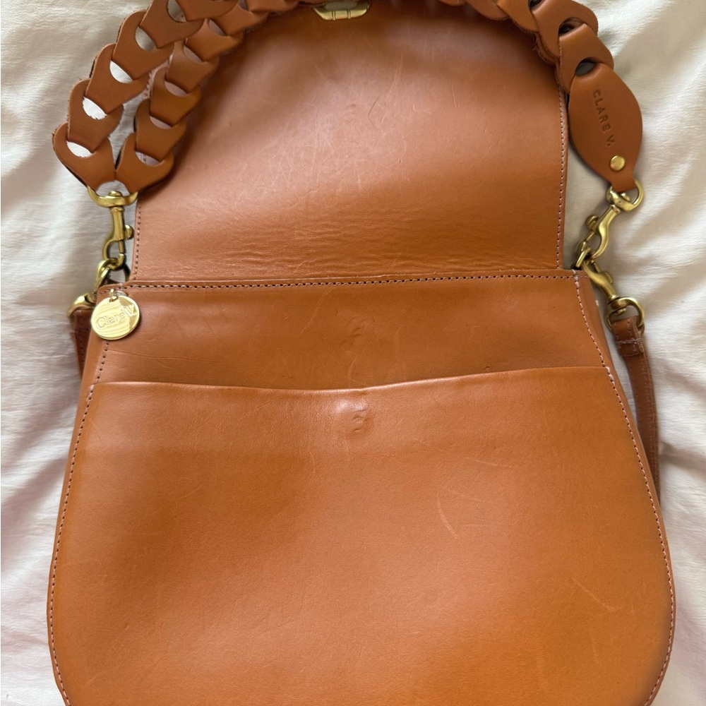 Clare V Louis Turnlock - Tan.  includes short and long strap! - Picture 5 of 7
